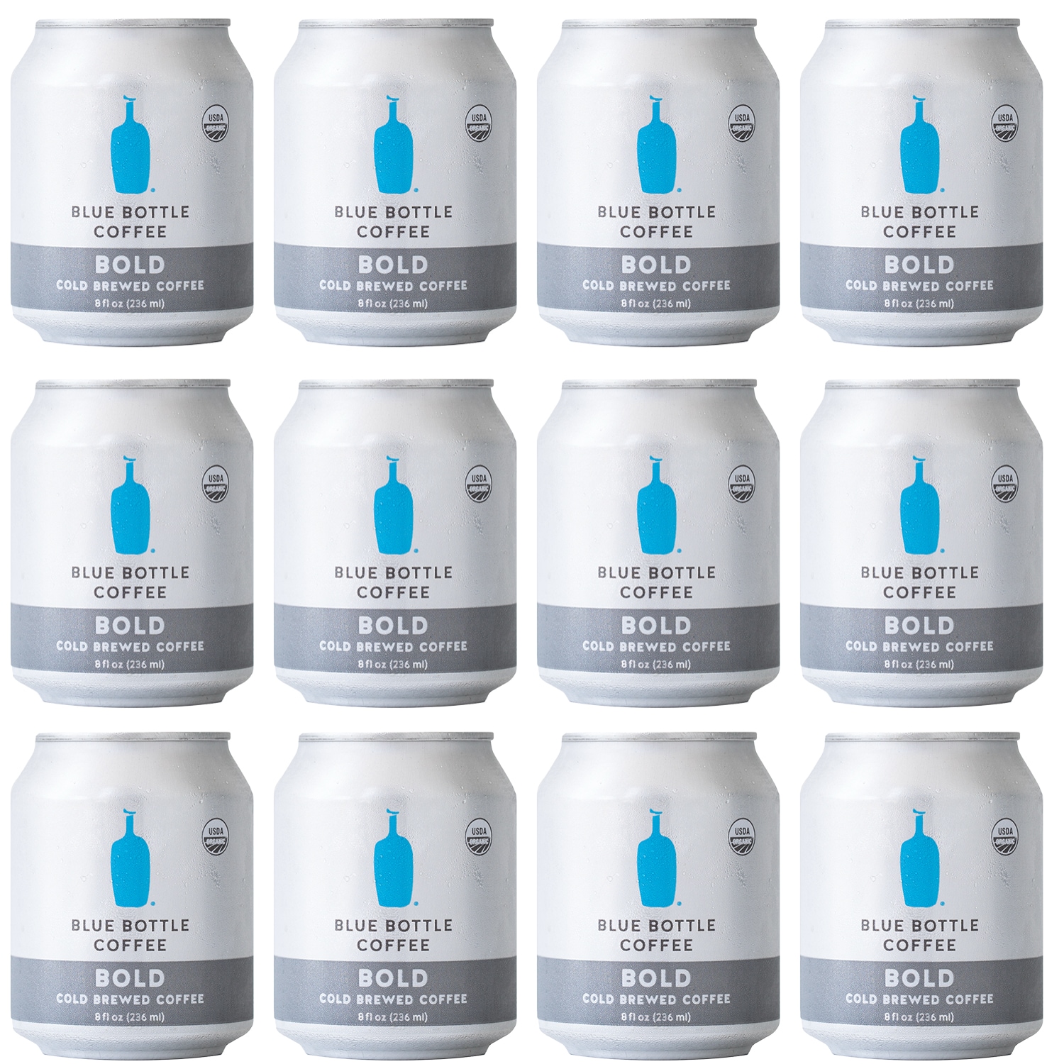 Blue Bottle Coffee Organic Cold Brew Coffee, Bold, Can, Case